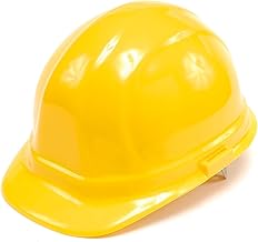 ERB Omega II Cap Style Hard Hat with Mega Ratchet by MAGID – Pack of 1, High Density Polyethylene or Thermoplastic, Yellow, Model 19952