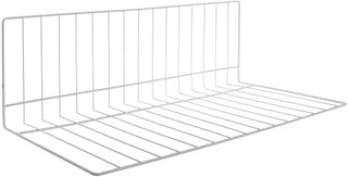 HUBERT L Shape White Wire Shelf Divider - 24"L with 12" and 8" Sides