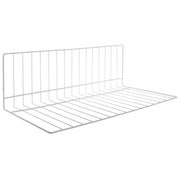 L Shape White Wire Shelf Divider - 24"L with 12" and 8" Sides by HUBERT – Metal, White