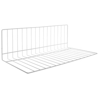L Shape White Wire Shelf Divider - 24"L with 12" and 8" Sides by HUBERT – Metal, White