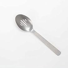 American Metalcraft SVHSS10 Vintage Hammered Stainless Steel Slotted Spoon, 10"