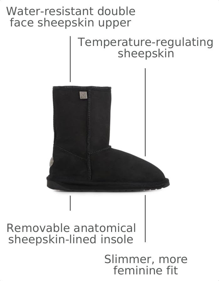 Australia - Platinum Stinger Slim Lo Womens Boot by EMU – 7, Black, Model 809996938331