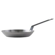 10 3/8" Carbon Steel Fry Pan French by Winco – 11", 0.01 centiliters, Carbon Steel, Black and silver, Model CSFP-11