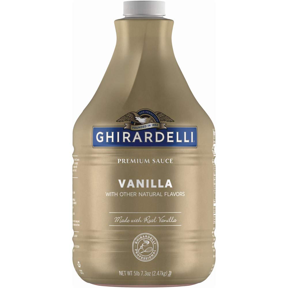 Vanilla Sauce Pump Bottle by Ghirardelli – 89.9 Ounce (Pack of 1)