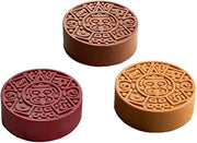 Pavoni PX43118 Pavoflex Silicone Pan with 12 Azteca Cavities 3.15 Inch Diameter x 1.18 Inch High