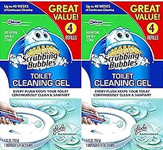 Mega Value Scrubbing Bubbles Toilet Cleaning Gel Fresh, 2 Dispensers, 8 Refills, 48 Gel Stamps, 10.72oz