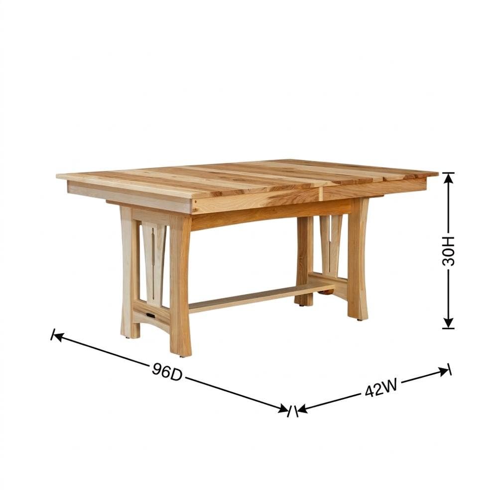 Brown Dining Table by Starlight Canyon Home – Solid American Hickory, Brown