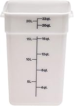 Cambro 22SFSP148 White Poly 22 Qt CamSquare Food Storage Container