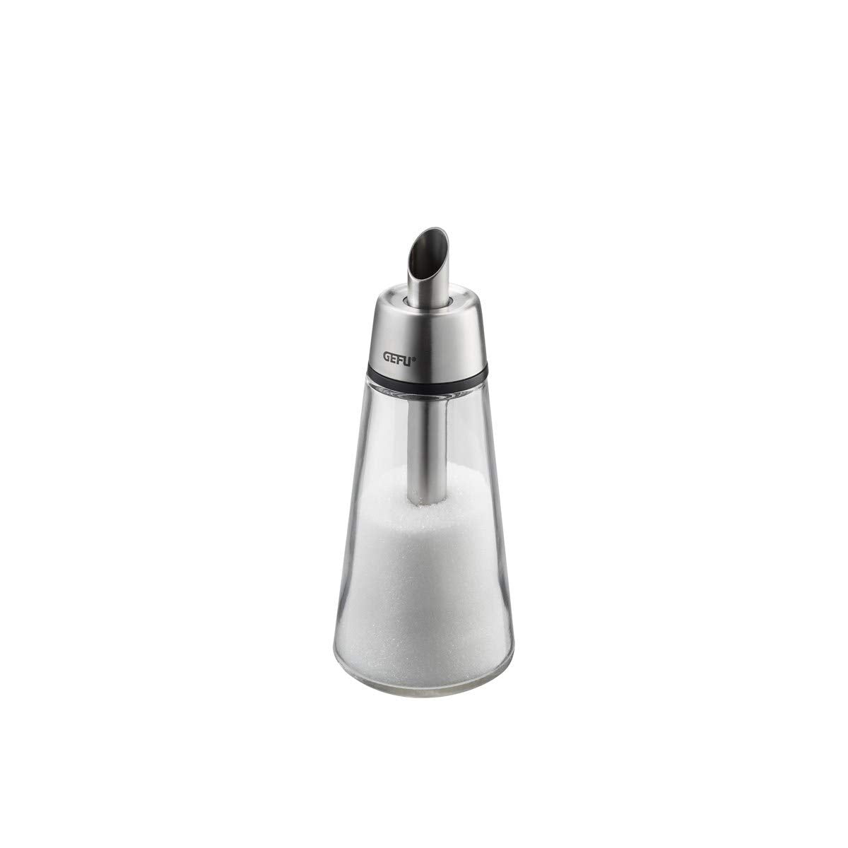 Sugar Dispenser by GEFU – 6,9 x 6,9 x 17,3 cm, 0.22 liters, Glass, Clear, Model GF24-33700