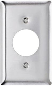 Legrand Pass & Seymour SS7 Stainless Steel Type 302/304 Wall Plate, 1 Gang, One Single Outlet Receptacle Cover, Stainless (1 Count)