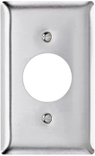 Legrand Pass & Seymour SS7 Stainless Steel Type 302/304 Wall Plate, 1 Gang, One Single Outlet Receptacle Cover, Stainless (1 Count)