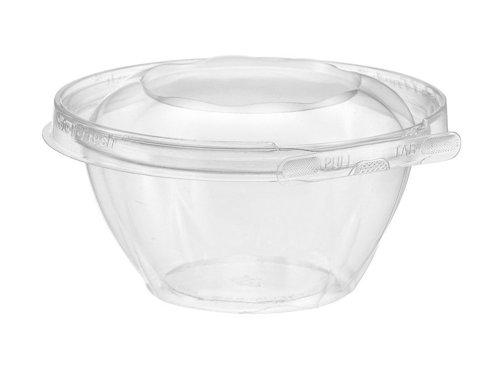 240 Pack Safe-T-Fresh Food Container by Inline Plastics – 16 Ounce, Plastic, Clear, Pack of 240, Model TS16RN