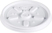 Dart White Vented Plastic Lid for Foam Cups and Containers, 8JL (1,000 Count)