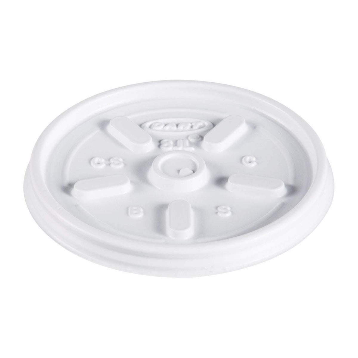 White Vented Plastic Lid for Foam Cups and Containers by DART – Plastic, White, Translucent, Pack of 1000, Model AmazonUs/ZK364
