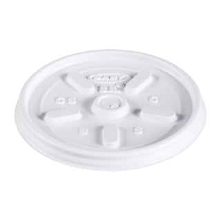 White Vented Plastic Lid for Foam Cups and Containers by DART – Plastic, White, Translucent, Pack of 1000, Model AmazonUs/ZK364
