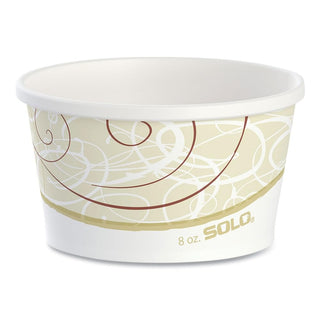 Dart HS4085SYM Flexstyle Double Poly Paper Containers, 8 Oz, Symphony Design, 25/pack