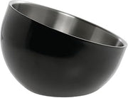 HUBERT Serving Bowl Black Stainless Steel with Double Walls Angled - 7" Dia