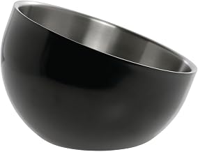 HUBERT Serving Bowl Black Stainless Steel with Double Walls Angled - 7" Dia