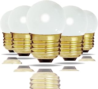 Satco S3607 (5 Pack) Incandescent Lamp; Decorative; 7.5 Watt S11 Incandescent; Gloss White; 2500 Average Rated Hours; 20 Lumens; Medium Base; 120 Volt Special Decorative Bulb