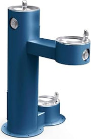 Elkay Bi-Level Pedestal Ftn, Ada W/Dog Bowl, Fr, Blu