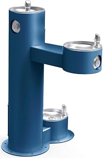 Elkay Bi-Level Pedestal Ftn, Ada W/Dog Bowl, Fr, Blu
