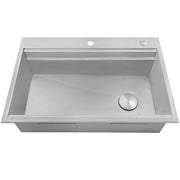 33-in 16-Gauge Two-Tier Drop-in Workstation Kitchen Sink by Ruvati – 33 inch - Dual Tier, Stainless Steel, Model RVH8424