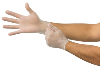 MICROFLEX Derma Free DF-850 Vinyl Gloves by Ansell – Medium, Vinyl, Natural, Pack of 100, Model DF-850-M