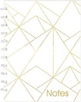 Blueline MiracleBind Notebook, Gold Collection, White, Small, 9 1/4 x 7 1/4 inches (AF3000.01)