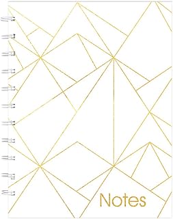 Blueline MiracleBind Notebook, Gold Collection, White, Small, 9 1/4 x 7 1/4 inches (AF3000.01)
