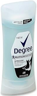 Degree MotionSense Ultra Clear Invisible Solid Antiperspirant & Deodorant, Black + White 2.60 oz (Pack of 5)