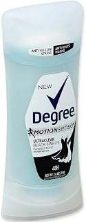 Degree MotionSense UltraClear Black+White Antiperspirant Deodorant Stick, 2.6 oz (Pack of 6)