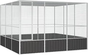 vidaXL Bird Cage Anthracite 119.1"x127.8"x83.3" Galvanized Steel