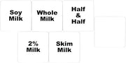 HUBERT Coffee Condiment Cling-on Labels Set of 12-2"L x 2"H
