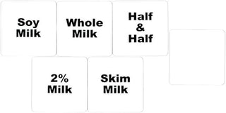 HUBERT Coffee Condiment Cling-on Labels Set of 12-2"L x 2"H