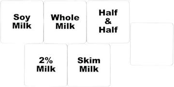 HUBERT Coffee Condiment Cling-on Labels Set of 12-2"L x 2"H
