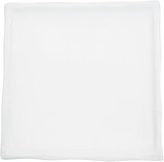 CAC China BAP-6 Bamboo 6-Inch Super White Porcelain Square Plate with Bamboo Rim, Box of 36