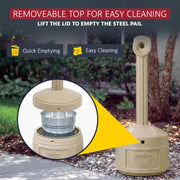 Justrite Adobe Beige / 4 Gallon / Cease-Fire Smoking Receptacles