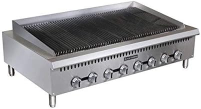Adcraft BDCTC-48 Black Diamond 160,000 BTU Charbroiler, 48" W x 30" D, Natural Gas