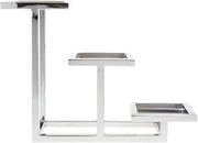 HUBERT Cerve Collection Chrome 3-Tier Buffet Stand for Bowls