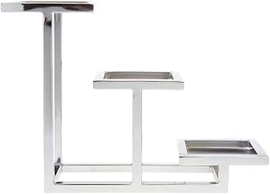 HUBERT Cerve Collection Chrome 3-Tier Buffet Stand for Bowls
