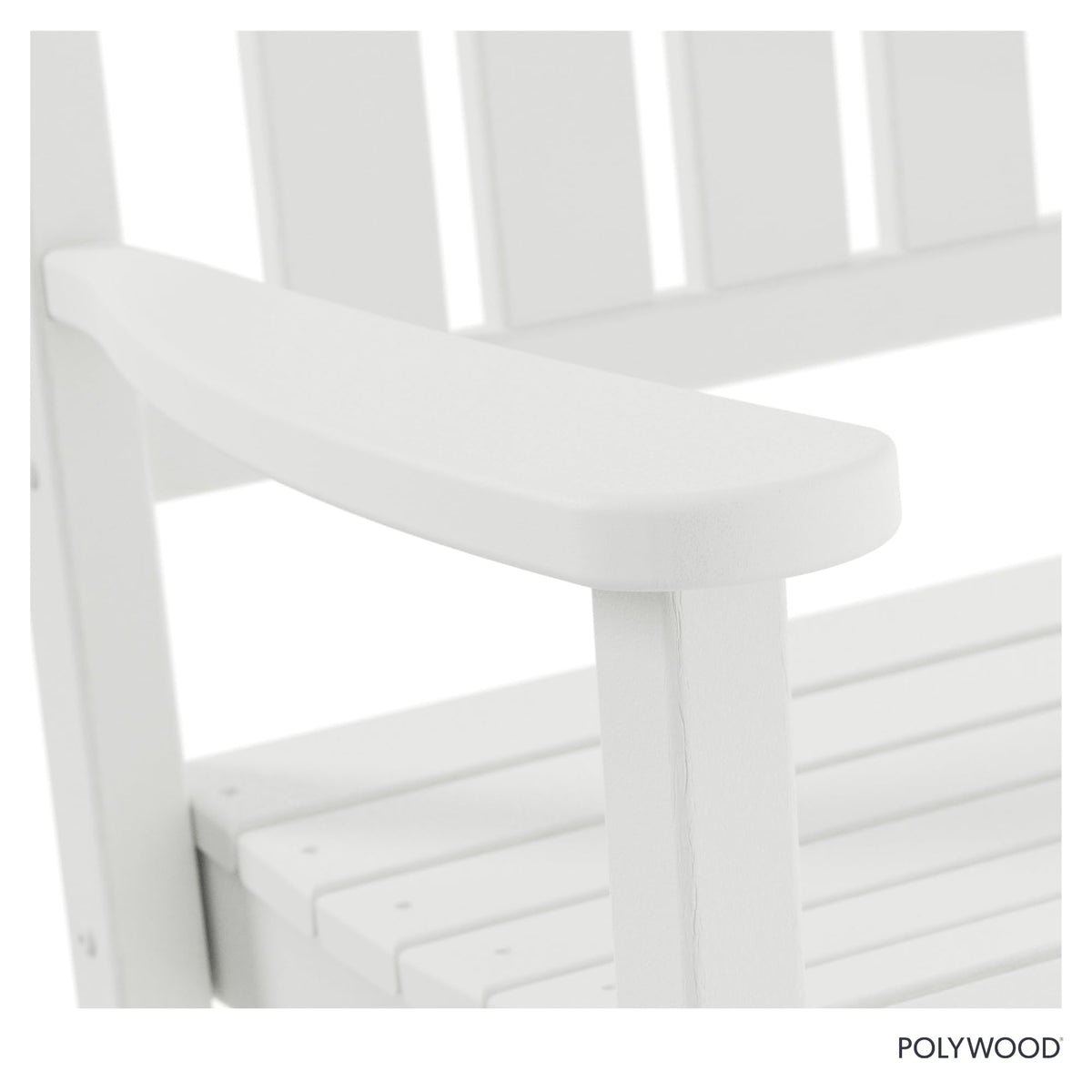Presidential Rocking Chair in White by Polywood – Oversized, Plastic, White, Model R100WH