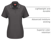 Red Kap Large / Charcoal / Short Sleeve Performance Knit® Pocketless Core Polo Polos