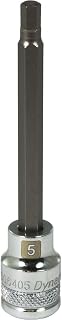 Dynamic Tools 3/8" Drive Metric Hex Head, 5mm Long Bit, Chrome Finish Socket