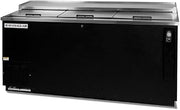Beverage-Air DW79-B-24 80" Remote Horizontal Bottle Cooler Deep Well in Black with 5 Solid Self-closing Doors 5