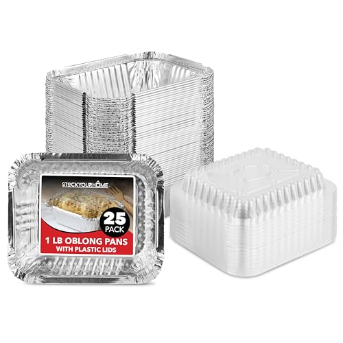 Stock Your Home 1 lb / 25 Pack / Silver Disposable Cookware