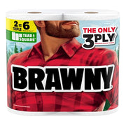 Brawny 2 Rolls (114 Sheets each) / White / 2 Triple Rolls (114 Sheets Each) Paper Towels