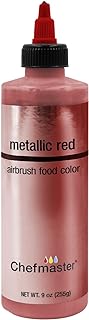 Chefmaster Airbrush Food Color, 9-Ounces, Metallic Red