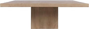 Sequoia 60" Square Rustic Modern Solid Wood Butcher Block Pedestal Dining Table with Butterfly Joint Inlay