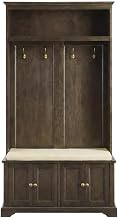 Furnifact White Hall Tree with Elegant Design, Durable Construction, Multi-Function Storage, Perfect for Entryway, Mudroom, Minimalist Style