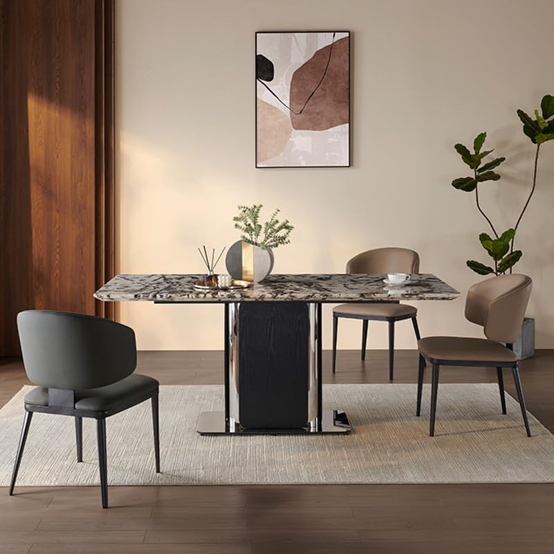 Mesa De Jantar Fashion Marble Dining Table Home Villa Restaurant Diner Table by JOYNOW – 180x80x75cm, One Color, Model 8524